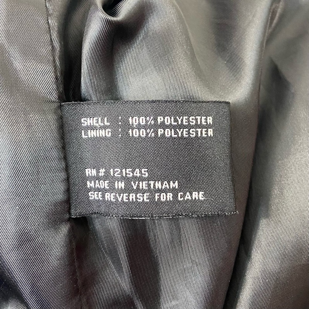 London Fog Black Trench Coat - Picture 6 of 8